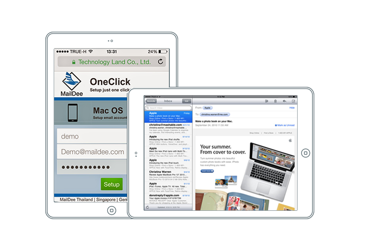 ใช้งานอีเมล์บริษัทได้ง่ายมากบนอุปกรณ์ iphone ipad apple